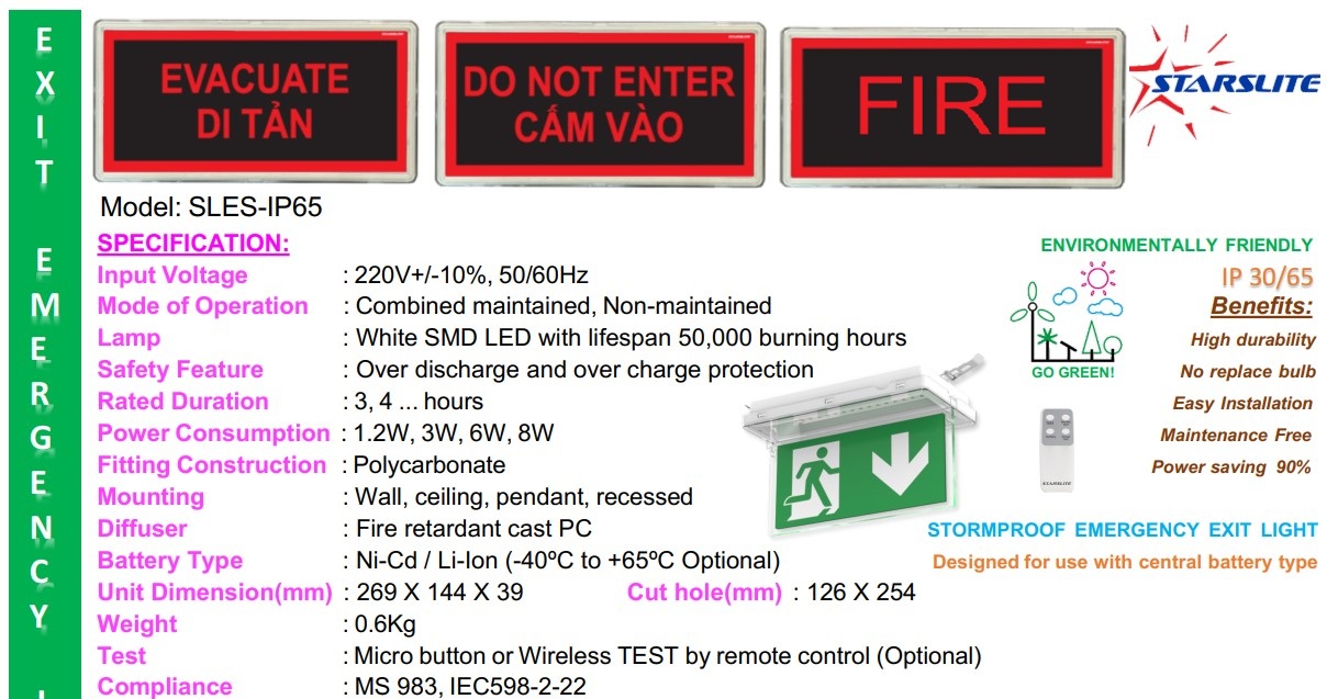 ĐÈN CẢNH BÁO FIRE STARSLITE IP65