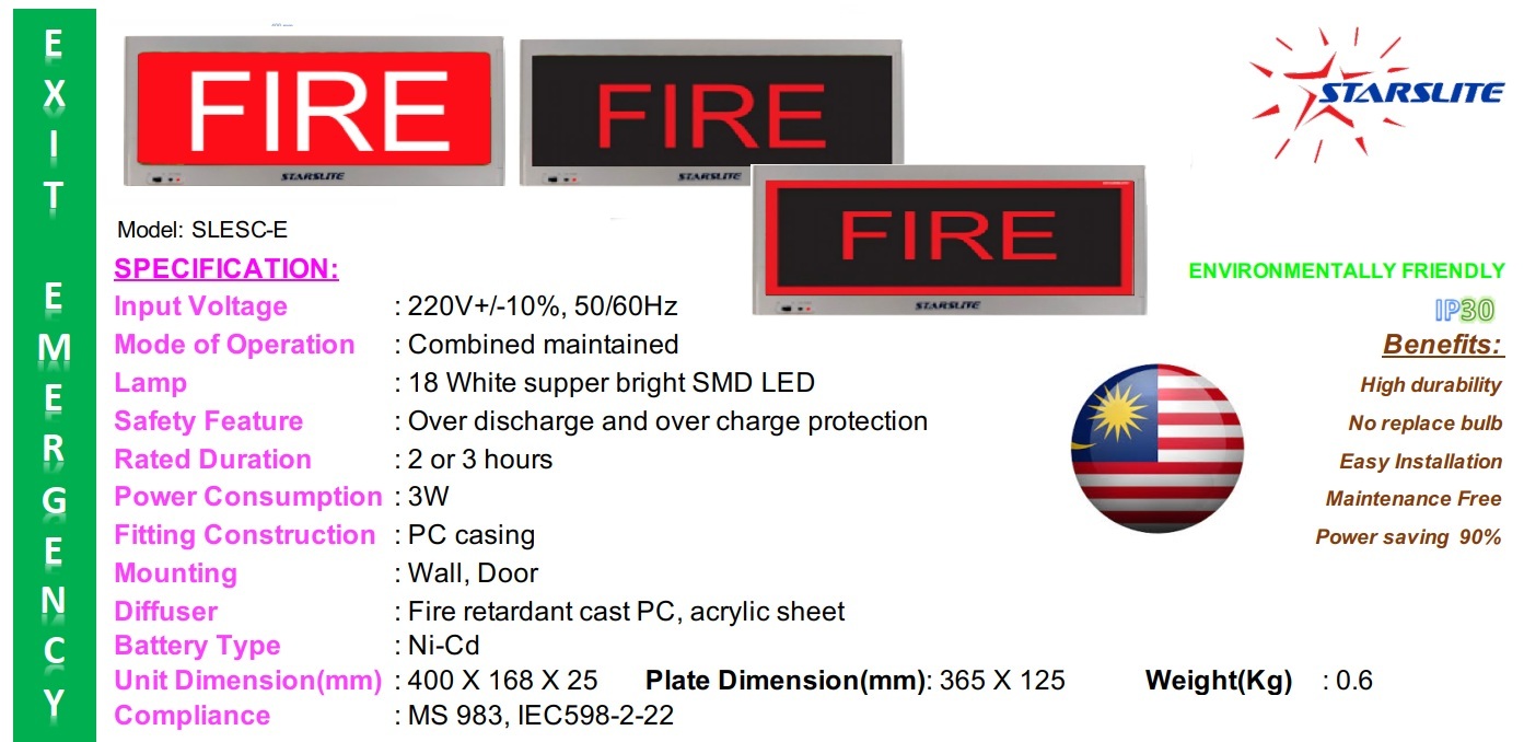 ĐÈN CẢNH BÁO FIRE STARSLITE 24V/ 220V IP30